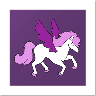 Purple Haired Pegasus Posters and Art